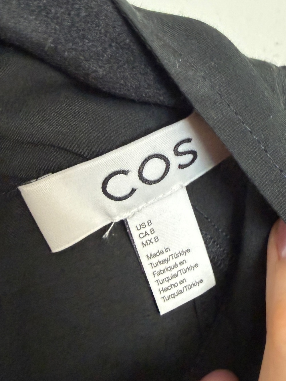 COS Batwing Sleeve Mini Dress High Neck Modal Oversized US 8 - Picture 6 of 12
